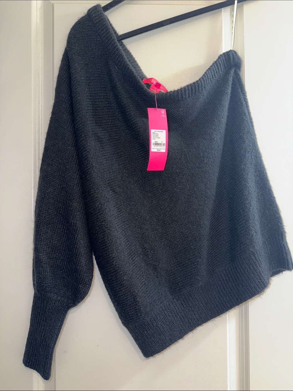 Lilly Pulitzer Black Off-the-Shoulder Knit Sweater